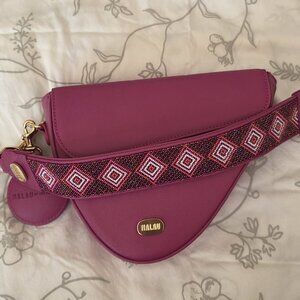 Mexican Aritisan saddle bag in pink - Malau by Ana Laura Go